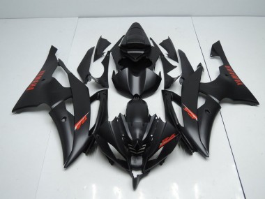 Matte Black Red Decals 08-16 Yamaha YZF R6 Motorcycle Fairings