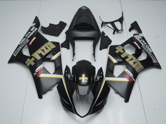 Matte Black Rizla 03-04 Suzuki GSXR 1000 Motorcycle Fairings Matte Black Rizla 03-04 Suzuki GSXR 1000 Motorcycle Fairings