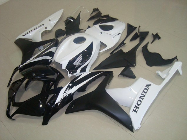 Matte Black White 07-08 Honda CBR600RR Motorcycle Fairings Matte Black White 07-08 Honda CBR600RR Motorcycle Fairings