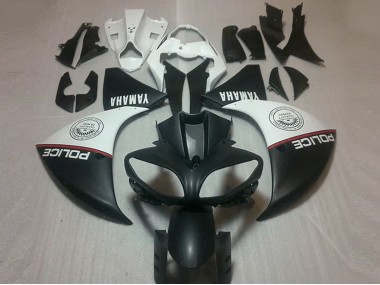 Matte Black White 09-11 Yamaha YZF R1 Motorcycle Fairings