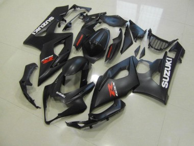 Matte Black with White Decals 05-06 Suzuki GSXR 1000 Motorcycle Fairings