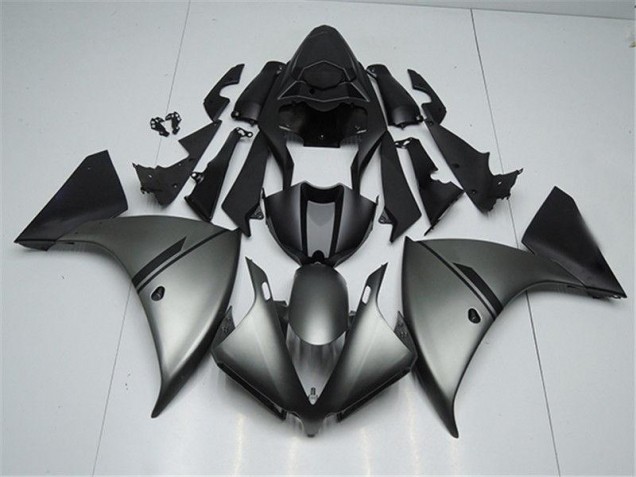 Matte Grey Black 12-14 Yamaha YZF R1 Motorcycle Fairings Matte Grey Black 12-14 Yamaha YZF R1 Motorcycle Fairings