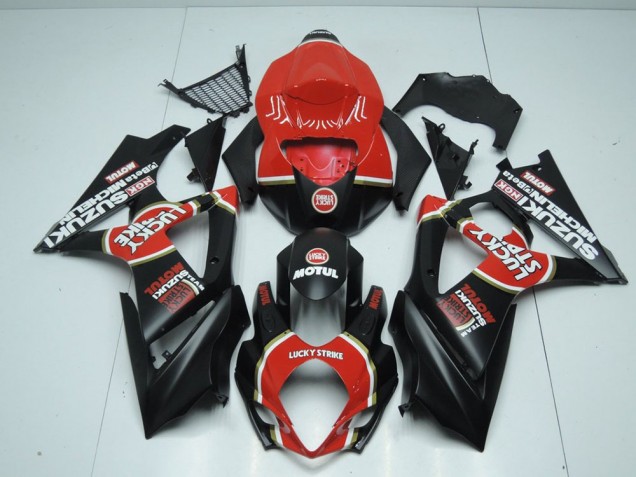 Matte Lucky Strike 07-08 Suzuki GSXR 1000 Motorcycle Fairings Matte Lucky Strike 07-08 Suzuki GSXR 1000 Motorcycle Fairings