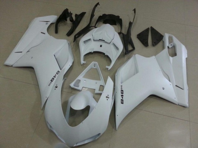 Matte White 07-14 Ducati 848 1098 1198 Motorcycle Fairings Matte White 07-14 Ducati 848 1098 1198 Motorcycle Fairings