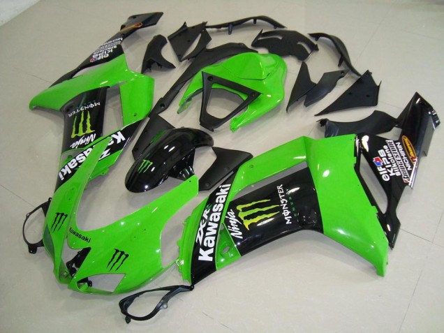Monster Green 07-08 Kawasaki ZX6R Motorcycle Fairings Monster Green 07-08 Kawasaki ZX6R Motorcycle Fairings