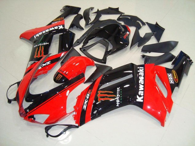 Monster In Red 07-08 Kawasaki ZX6R Motorcycle Fairings Monster In Red 07-08 Kawasaki ZX6R Motorcycle Fairings