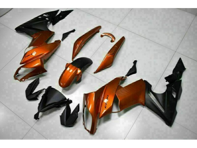 Orange 09-11 Kawasaki EX650 Motorcycle Fairings