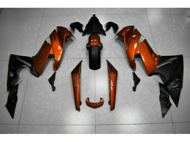 Orange 09-11 Kawasaki EX650 Motorcycle Fairings