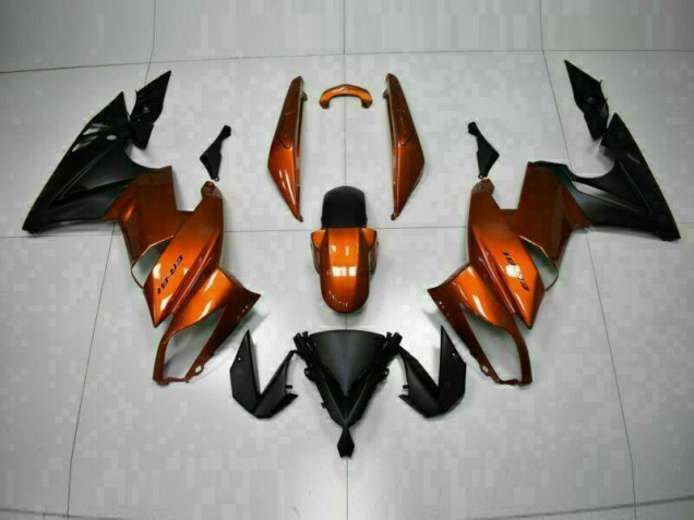 Orange 09-11 Kawasaki EX650 Motorcycle Fairings