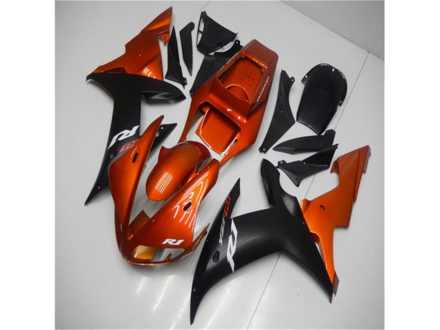 Orange Black 02-03 Yamaha YZF R1 Motorcycle Fairings Orange Black 02-03 Yamaha YZF R1 Motorcycle Fairings