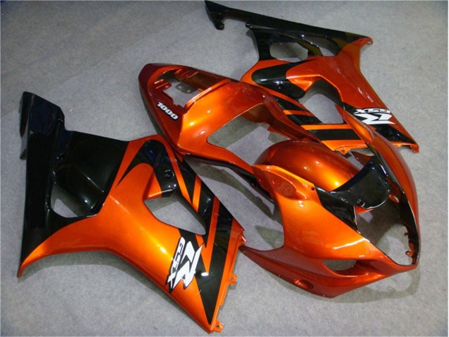 Orange Black 03-04 Suzuki GSXR 1000 Motorcycle Fairings Orange Black 03-04 Suzuki GSXR 1000 Motorcycle Fairings