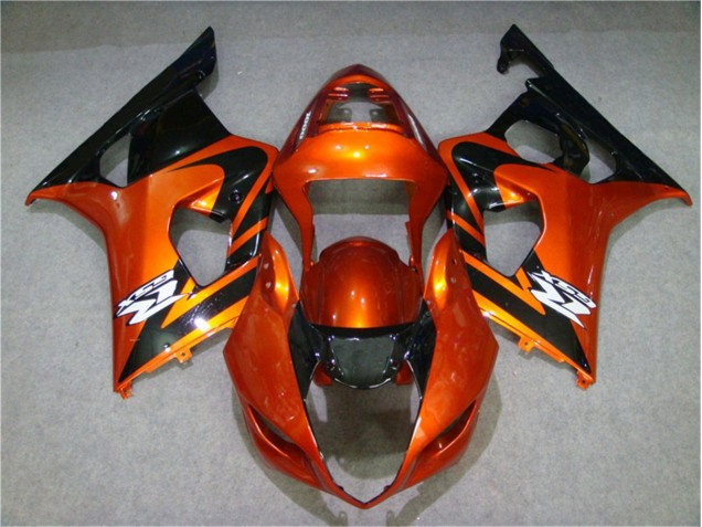 Orange Black 03-04 Suzuki GSXR 1000 Motorcycle Fairings Orange Black 03-04 Suzuki GSXR 1000 Motorcycle Fairings