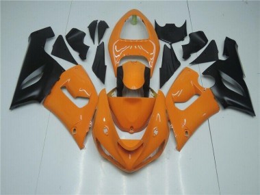 Orange Black 05-06 Kawasaki ZX6R Motorcycle Fairings
