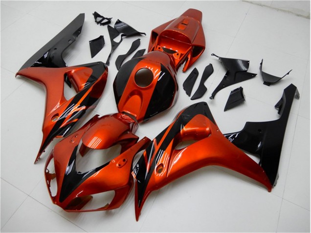 Orange Black 06-07 Honda CBR1000RR Motorcycle Fairings Orange Black 06-07 Honda CBR1000RR Motorcycle Fairings