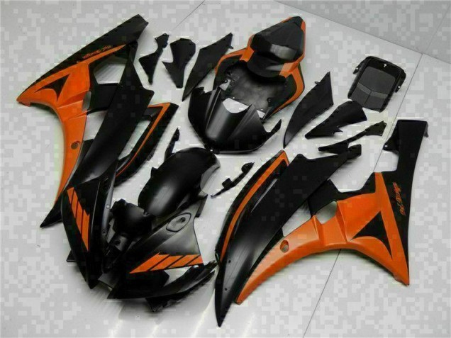 Orange Black 06-07 Yamaha YZF R6 Motorcycle Fairings Orange Black 06-07 Yamaha YZF R6 Motorcycle Fairings