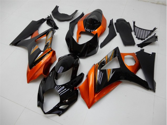 Orange Black 07-08 Suzuki GSXR 1000 Motorcycle Fairings Orange Black 07-08 Suzuki GSXR 1000 Motorcycle Fairings