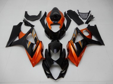 Orange Black 07-08 Suzuki GSXR 1000 Motorcycle Fairings
