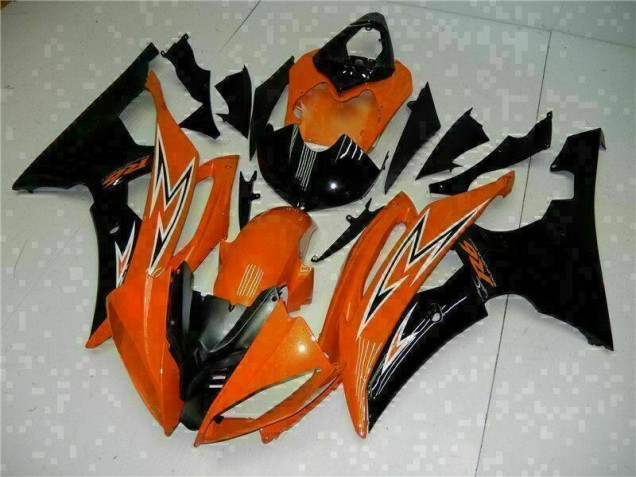 Orange Black 08-16 Yamaha YZF R6 Motorcycle Fairings Orange Black 08-16 Yamaha YZF R6 Motorcycle Fairings
