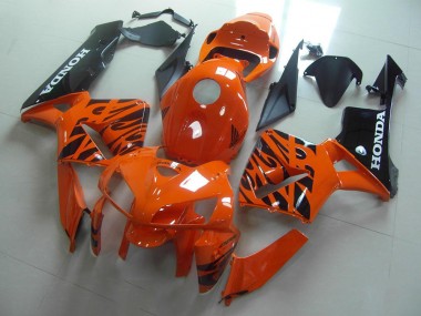 Orange Black Flame 05-06 Honda CBR600RR Motorcycle Fairings