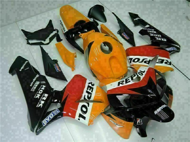 Orange Black Repsol 05-06 Honda CBR600RR Motorcycle Bodywork Orange Black Repsol 05-06 Honda CBR600RR Motorcycle Bodywork