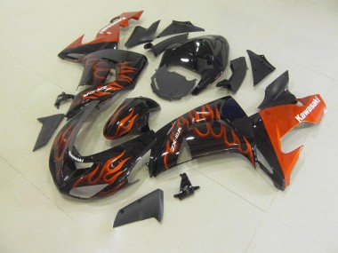 Orange Flame 06-07 Kawasaki ZX10R Motorcycle Fairings