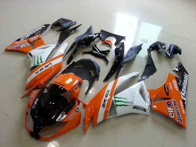 Orange Monster 09-12 Kawasaki ZX6R Motorcycle Fairings Orange Monster 09-12 Kawasaki ZX6R Motorcycle Fairings