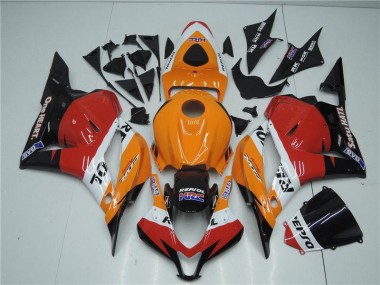 Orange Red Black Repsol 09-12 Honda CBR600RR Motorcycle Fairings