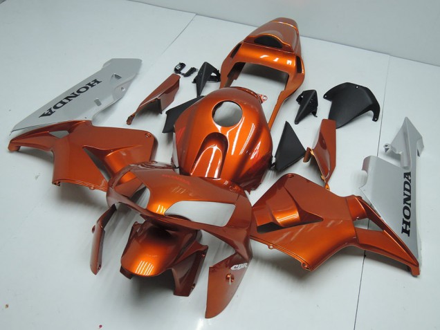Orange Silver 03-04 Honda CBR600RR Motorcycle Fairings Orange Silver 03-04 Honda CBR600RR Motorcycle Fairings