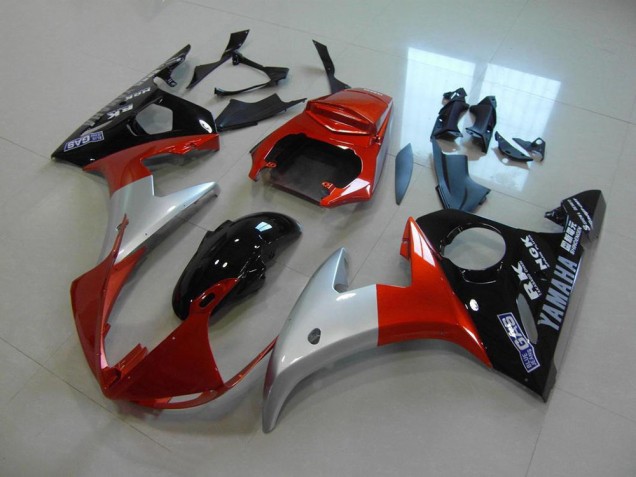 Orange Silver Black 03-05 Yamaha YZF R6 Motorcycle Fairings Orange Silver Black 03-05 Yamaha YZF R6 Motorcycle Fairings