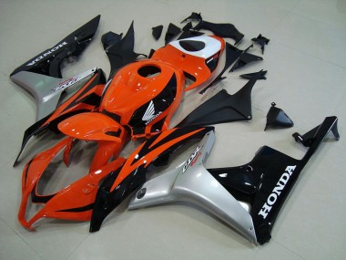 Orange Silver Black 07-08 Honda CBR600RR Motorcycle Fairings
