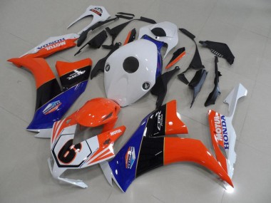 Orange White TT Legend 12-16 Honda CBR1000RR Motorcycle Fairings