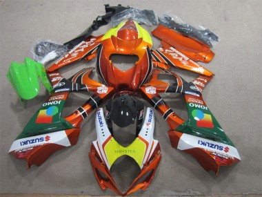 Orange Yellow Monster 07-08 Suzuki GSXR 1000 Motorcycle Fairings