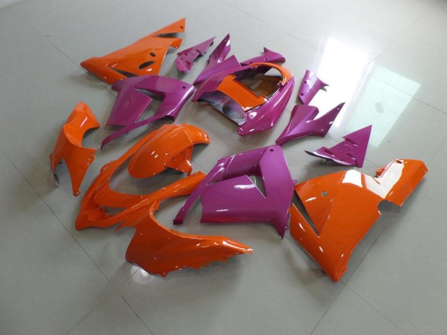 Orange and Pink 03-05 Kawasaki ZX10R Motorcycle Fairings Orange and Pink 03-05 Kawasaki ZX10R Motorcycle Fairings