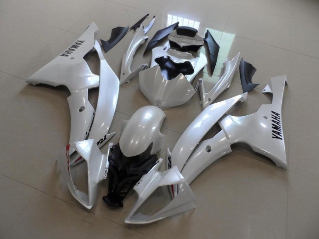 Pearl White OEM Style 08-16 Yamaha YZF R6 Motorcycle Fairings Pearl White OEM Style 08-16 Yamaha YZF R6 Motorcycle Fairings