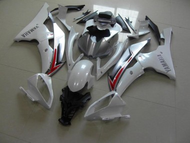 Pearl White Silver 08-16 Yamaha YZF R6 Motorcycle Fairings