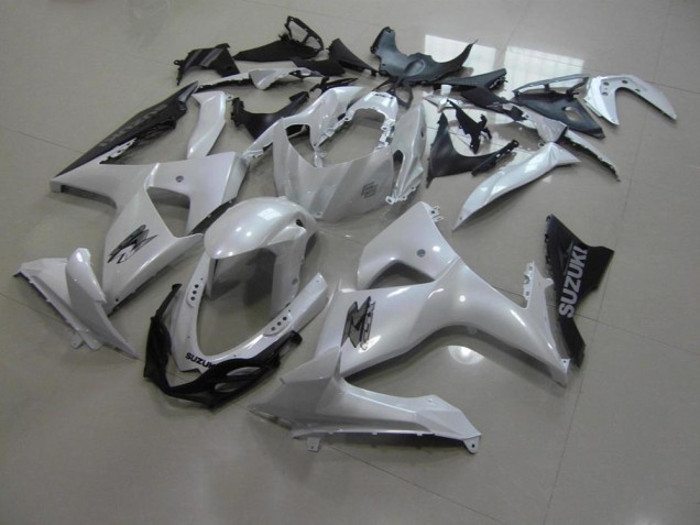 Pearl White and Black 09-16 Suzuki GSXR 1000 Motorcycle Fairings Pearl White and Black 09-16 Suzuki GSXR 1000 Motorcycle Fairings