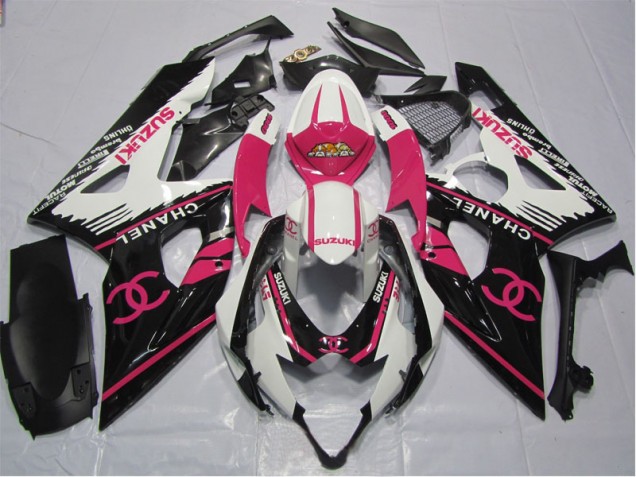 Pink Chanel 06-07 Suzuki GSXR 600 Motorcycle Fairings Pink Chanel 06-07 Suzuki GSXR 600 Motorcycle Fairings