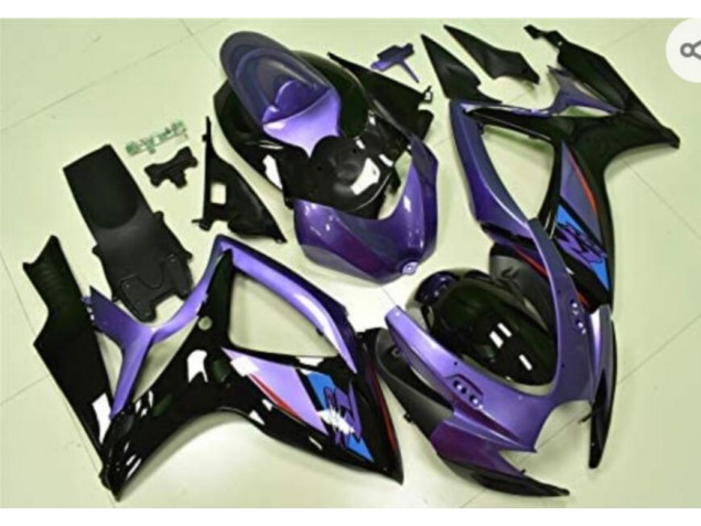 Purple Black 06-07 Suzuki GSXR 600/750 Motorcycle Fairings Purple Black 06-07 Suzuki GSXR 600/750 Motorcycle Fairings