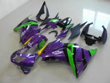 Purple EVA Racing 08-12 Kawasaki ZX250R Motorcycle Fairings