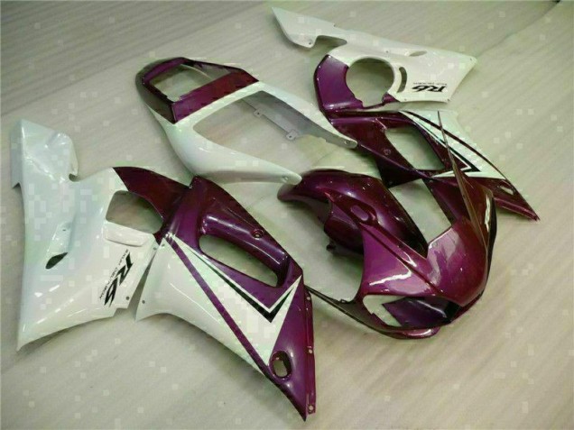 Purple White 98-02 Yamaha YZF R6 Motorcycle Fairings