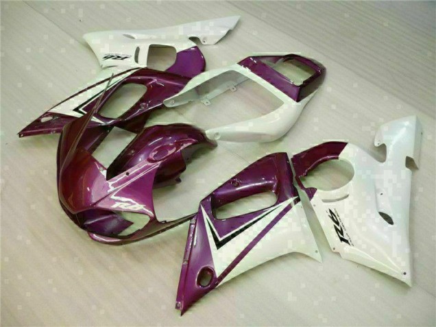 Purple White 98-02 Yamaha YZF R6 Motorcycle Fairings