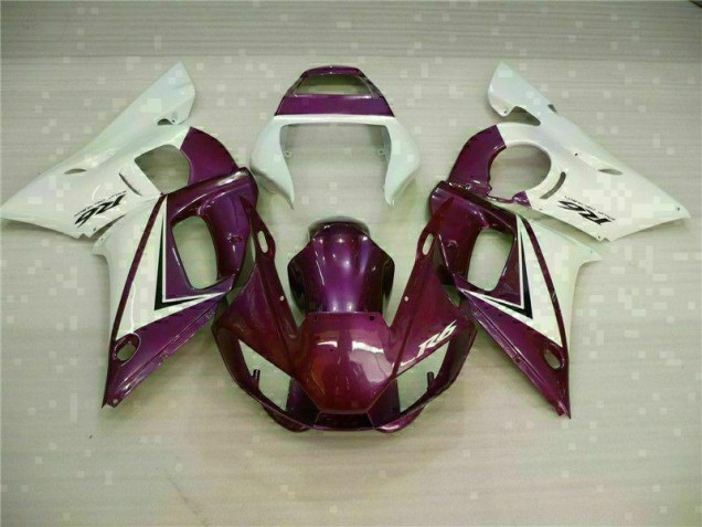Purple White 98-02 Yamaha YZF R6 Motorcycle Fairings