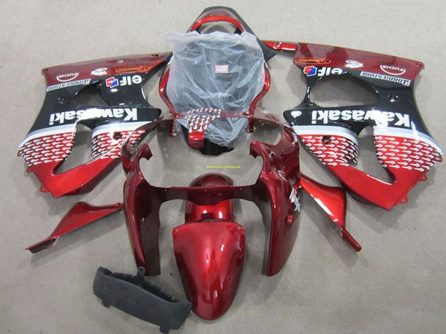 Red 00-02 Kawasaki ZX6R Motorcycle Bodywork Red 00-02 Kawasaki ZX6R Motorcycle Bodywork