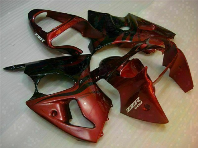 Red 00-02 Kawasaki ZX6R Motorcycle Fairing Red 00-02 Kawasaki ZX6R Motorcycle Fairing