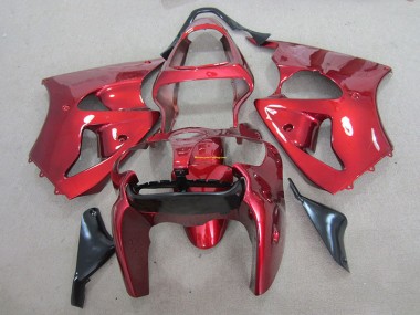 Red 00-02 Kawasaki ZX6R Motorcycle Fairings