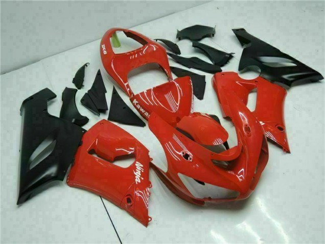 Red 05-06 Kawasaki ZX6R Motorcycle Fairing