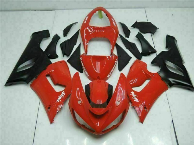 Red 05-06 Kawasaki ZX6R Motorcycle Fairing