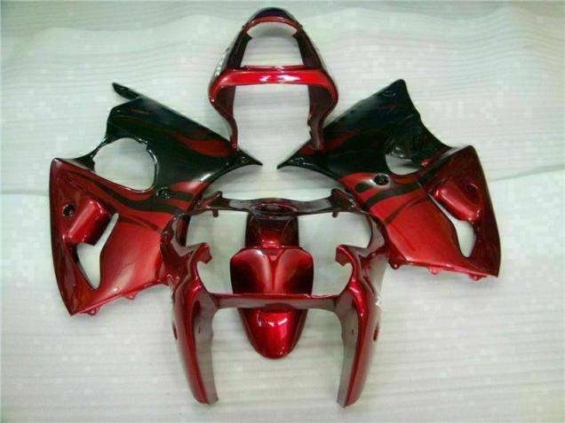 Red Black 00-02 Kawasaki ZX6R Motorcycle Fairings Red Black 00-02 Kawasaki ZX6R Motorcycle Fairings