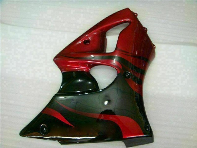 Red Black 00-02 Kawasaki ZX6R Motorcycle Fairings Red Black 00-02 Kawasaki ZX6R Motorcycle Fairings