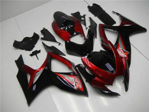 Red Black 06-07 Suzuki GSXR 600/750 Motorcycle Fairings